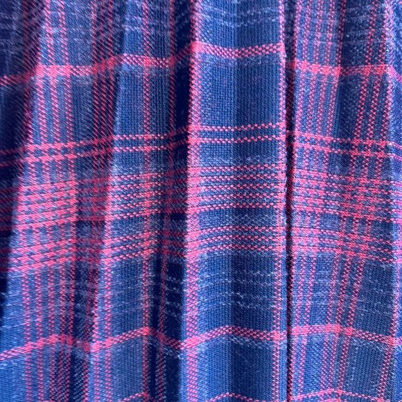 Graff California Wear Vintage Pleated Purple/Blue Midi Skirt Preppy School girl - Picture 2 of 7